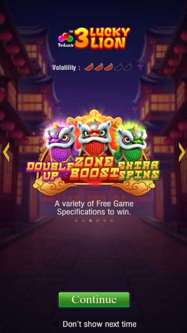 3 Lucky Lion Screenshot