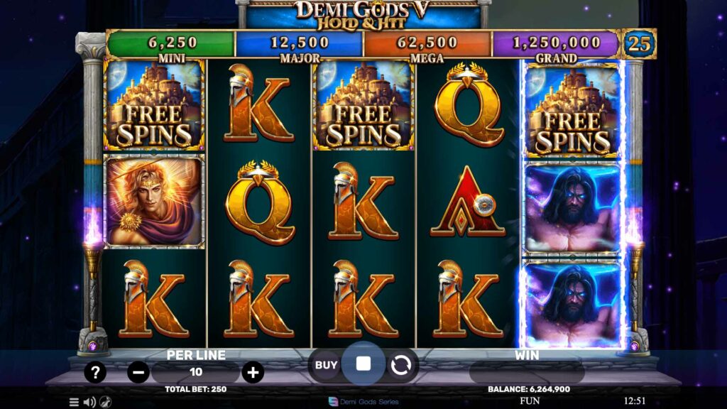 SP Demi Gods V Hold & Hit Screenshot